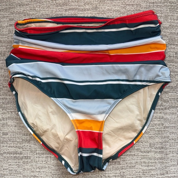 Nani Swimwear Other - Nani XS Striped High-Waisted Bikini Bottom